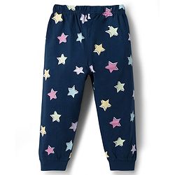 Babyhug Disney Single Jersey Knit Full Sleeves T-Shirt & Pyjama Night Suit With Minnie Mouse Graphics - Navy Blue
