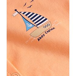 Babyhug 100% Cotton Knit Half Sleeves Nautical Theme Printed Jhablas Pack Of 3 - Multicolor