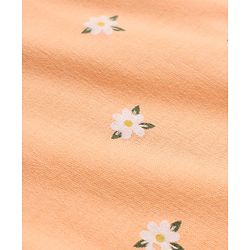 Babyhug 100% Cotton Interlock Knit Half Sleeves Front Open Jhablas With Floral & Fruit Print Pack of 3 - White & Peach