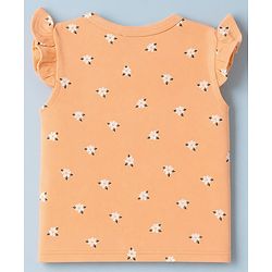 Babyhug 100% Cotton Interlock Knit Half Sleeves Front Open Jhablas With Floral & Fruit Print Pack of 3 - White & Peach