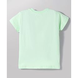 Babyhug Cotton Knit Half Sleeves Top With Butterfly Embroidery - Multicolor