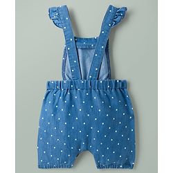 Babyhug Disney Cotton Knit Half Sleeves T-Shirt & Dungaree Set with Minnie Mouse Graphic - Multicolor
