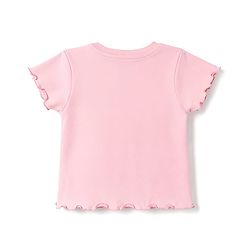 Babyhug Denim Woven Half Sleeves Floral Embroidered Frock With Inner Tee - Navy Blue & Pink