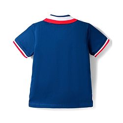 Babyhug Disney Single Jersey Knit Half Sleeves Polo T-Shirt With Mickey Mouse Graphics - Blue
