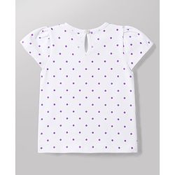 Babyhug Cotton Knit Frocks with Inner Tee Polka Dot Lavender 3-6 Months