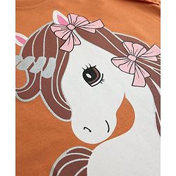 Babyhug Cotton Knit Half Sleeves T-Shirt With Unicorn Print - Multicolor