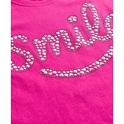 Babyhug Cotton Knit Half Sleeves T-Shirt With Smile Print - Multicolor