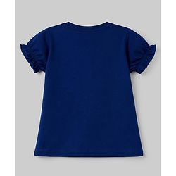 Babyhug Cotton Knit Half Sleeves T-Shirts With Bow Embroidery & Applique Detailing - Multicolor