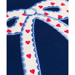 Babyhug Cotton Knit Half Sleeves T-Shirts With Bow Embroidery & Applique Detailing - Multicolor