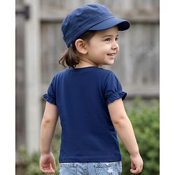 Babyhug Cotton Knit Half Sleeves T-Shirts With Bow Embroidery & Applique Detailing - Multicolor