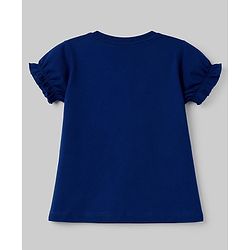 Babyhug Cotton Knit Half Sleeves T-Shirts With Bow Embroidery & Applique Detailing - Multicolor