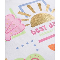 Babyhug Cotton Knit Half Sleeves T-Shirt With Starfish & Seashell Print - Multicolor