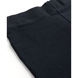 Babyhug Lycra Knit Full Length Solid Leggings - Black