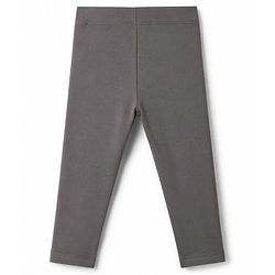 Babyhug Lycra Knit Full Length Solid Leggings - Grey