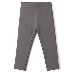 Babyhug Lycra Knit Full Length Solid Leggings - Grey