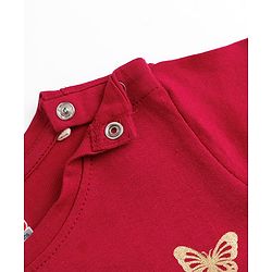 Babyhug Cotton Knit T-Shirt Half Sleeves Round Neck Foil Detailing Multi Color 6-9 Months