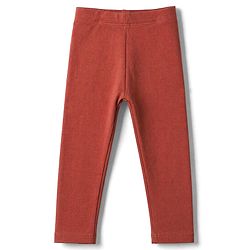 Babyhug Lycra Knit Full Length Solid Leggings - Rust Orange