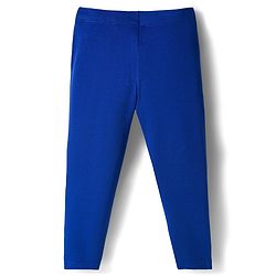 Babyhug Lycra Knit Full Sleeves Solid Leggings - Blue