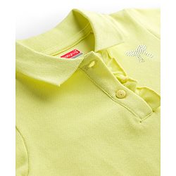 Babyhug Cotton Knit Polo T-Shirt with Half Sleeves and Graphic Multi Color 6-9 Months