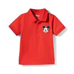 Babyhug Disney Single Jersey Knit Half Sleeves Polo T-Shirts with Mickey Mouse Graphic Pack of 2 - Multicolor
