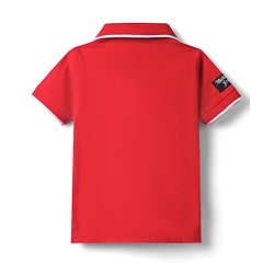 Babyhug Disney 100% Cotton Knit Half Sleeves Polo T-Shirts With Mickey Mouse & Friends Graphic Pack Of 2 - Red & Navy Blue