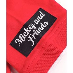Babyhug Disney 100% Cotton Knit Half Sleeves Polo T-Shirts With Mickey Mouse & Friends Graphic Pack Of 2 - Red & Navy Blue