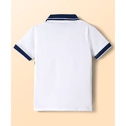 Babyhug Disney Single Jersey Knit Half Sleeves Colour Block Polo T-Shirt with Mickey Mouse Graphics - Multicolour