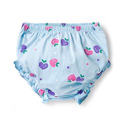 Babyhug Cotton Knit Frocks with Bloomer/Short Half Sleeves Round Neck All Over Prints Blue 0-0 Months