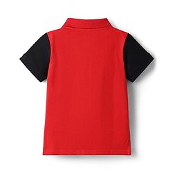 Babyhug Marvel Cotton Knit Polo T-Shirt with Spider-Man Graphic Multi Color 9-12 Months