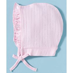Babyhug 100% Cotton Interlock Knit Cap With Floral Print Pack of 2 Multicolor - Diameter 9 cm