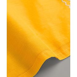 Babyhug Chanderi Woven Full Sleeves Kurta Pajama Set with Embroidery - Yellow