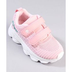 Cute Walk by Babyhug Velcro Closure Solid Color Sneaker - Pink