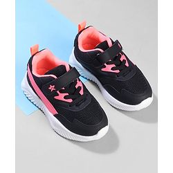 Cute Walk by Babyhug Velcro Closure Sneaker with Stripe - Black