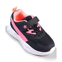 Cute Walk by Babyhug Velcro Closure Sneaker with Stripe - Black