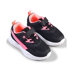 Cute Walk by Babyhug Velcro Closure Sneaker with Stripe - Black