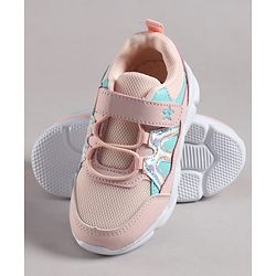 Cute Walk by Babyhug Velcro Closure Foil Printed Sneaker Shoes - Pink