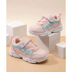 Cute Walk by Babyhug Velcro Closure Foil Printed Sneaker Shoes - Pink
