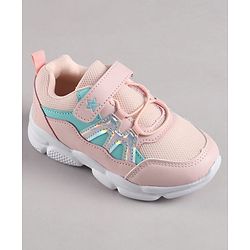Cute Walk by Babyhug Velcro Closure Foil Printed Sneaker Shoes - Pink
