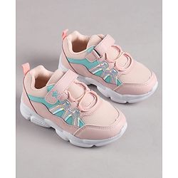 Cute Walk by Babyhug Velcro Closure Foil Printed Sneaker Shoes - Pink