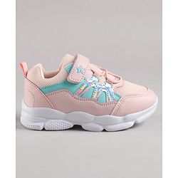 Cute Walk by Babyhug Velcro Closure Foil Printed Sneaker Shoes - Pink