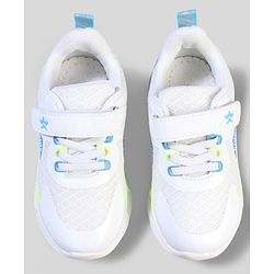 Cute Walk by Babyhug Velcro Closure Sneaker with Stripe - White