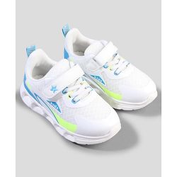 Cute Walk by Babyhug Velcro Closure Sneaker with Stripe - White