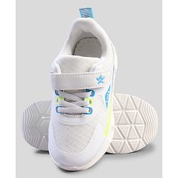Cute Walk by Babyhug Velcro Closure Sneaker with Stripe - White
