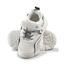 Cute Walk by Babyhug Velcro Closure Solid Sneaker Shoes - White
