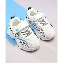 Cute Walk by Babyhug Velcro Closure Solid Sneaker Shoes - White