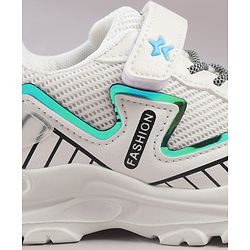 Cute Walk by Babyhug Velcro Closure Solid Sneaker Shoes - White