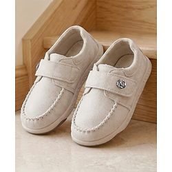 Cute Walk by Babyhug Velcro Closure Formal & Party Wear Shoes - Beige