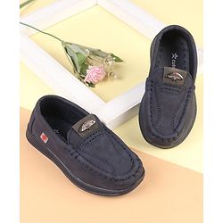 Cute Walk by Babyhug Slip On Solid Loafers - Navy Blue