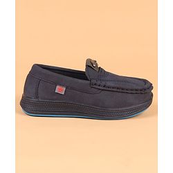 Cute Walk by Babyhug Slip On Solid Loafers - Navy Blue