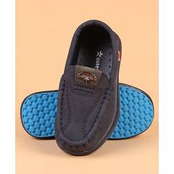 Cute Walk by Babyhug Slip On Solid Loafers - Navy Blue